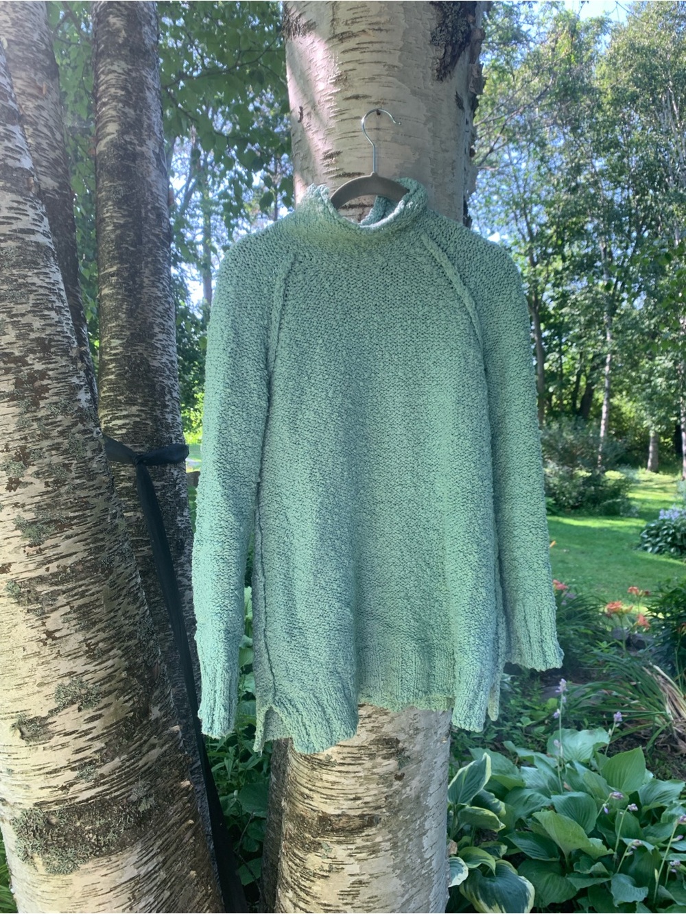 Anthropologie Textured Mint Green Pullover Sweater